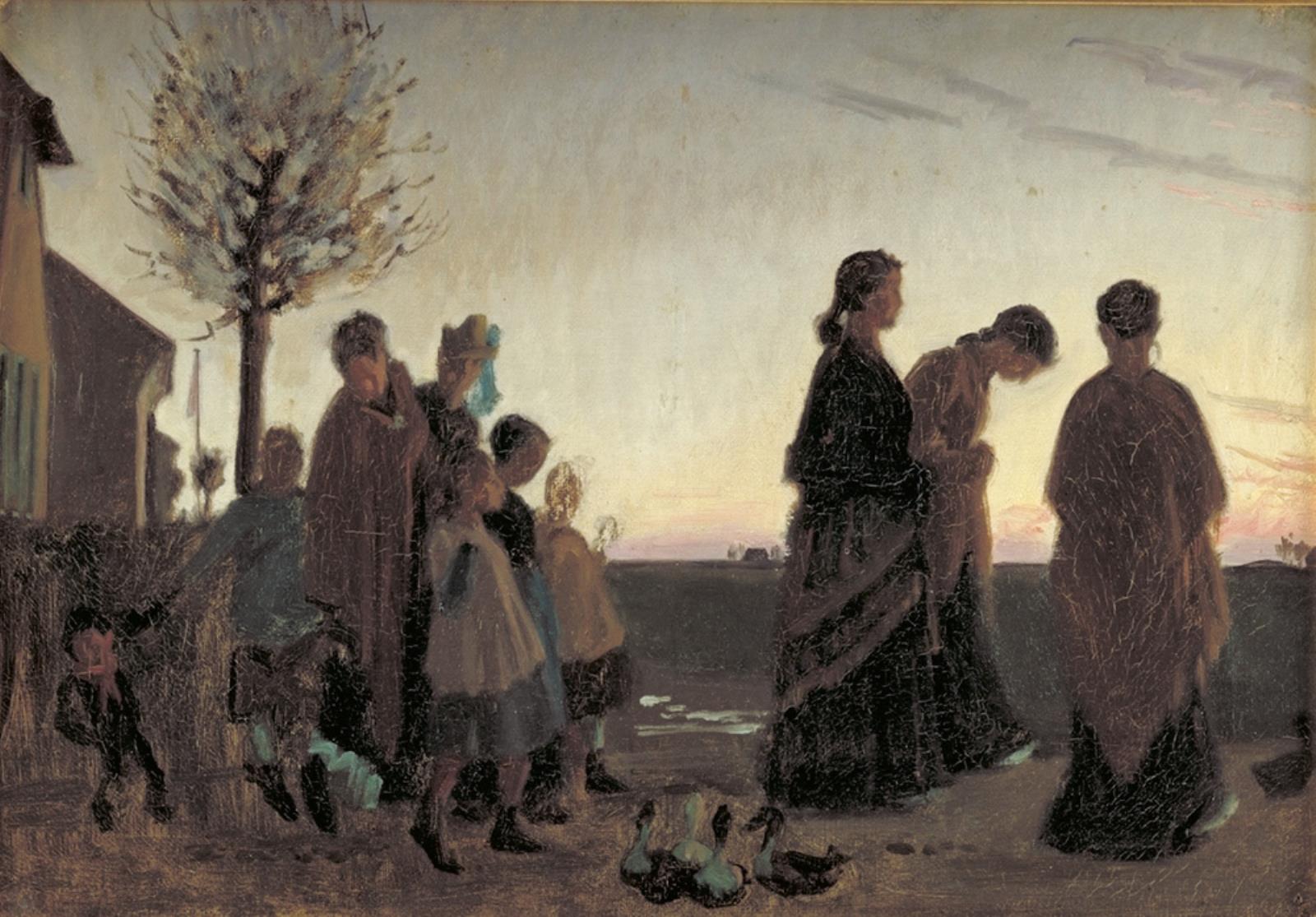 Confirmations-sondag. Dragør - Viggo Johansen image 1 reproduction artisanale de tableau