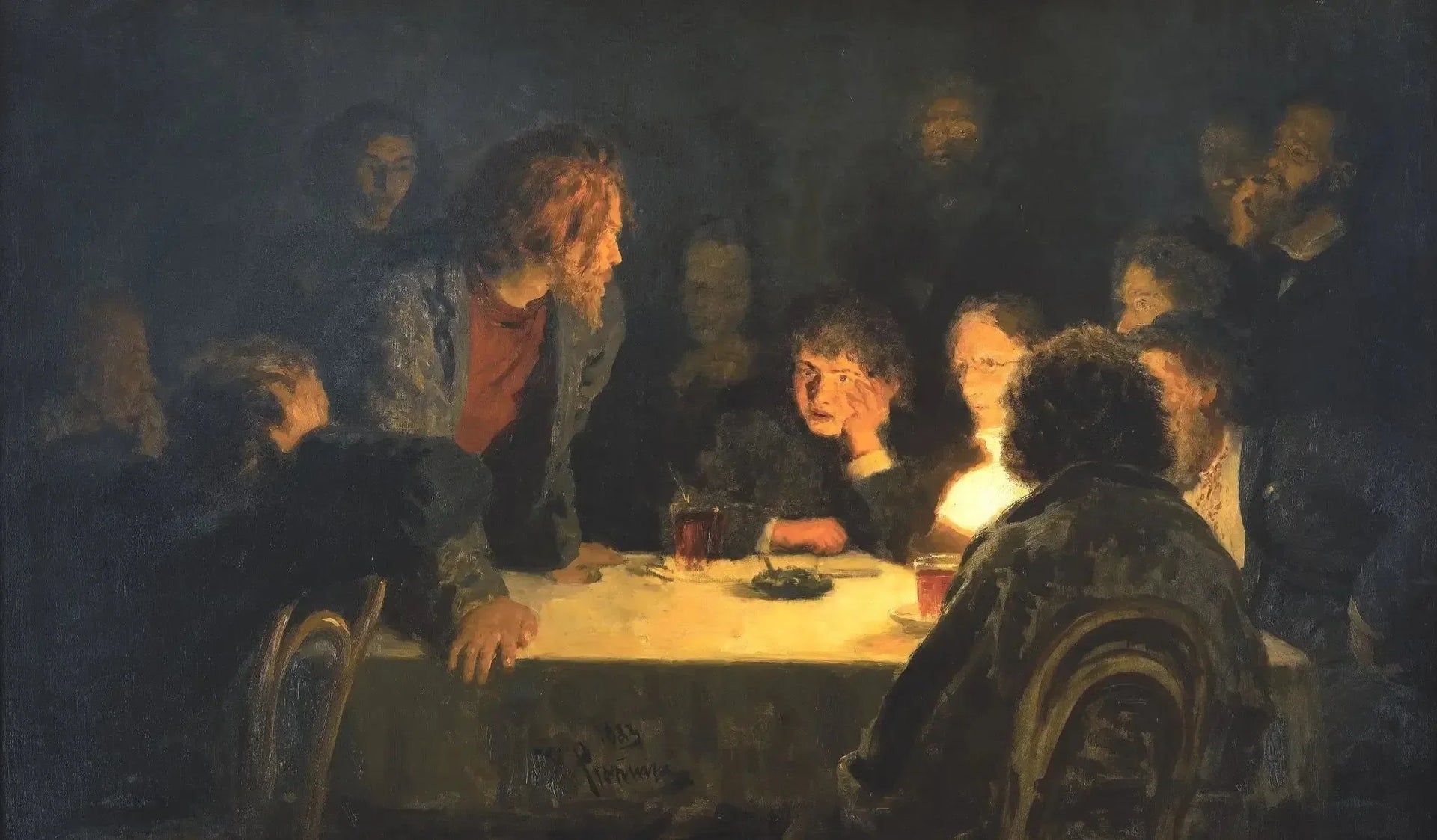 Congrégation révolutionnaire - Ilya Repin image 1 reproduction de peinture à l’huile