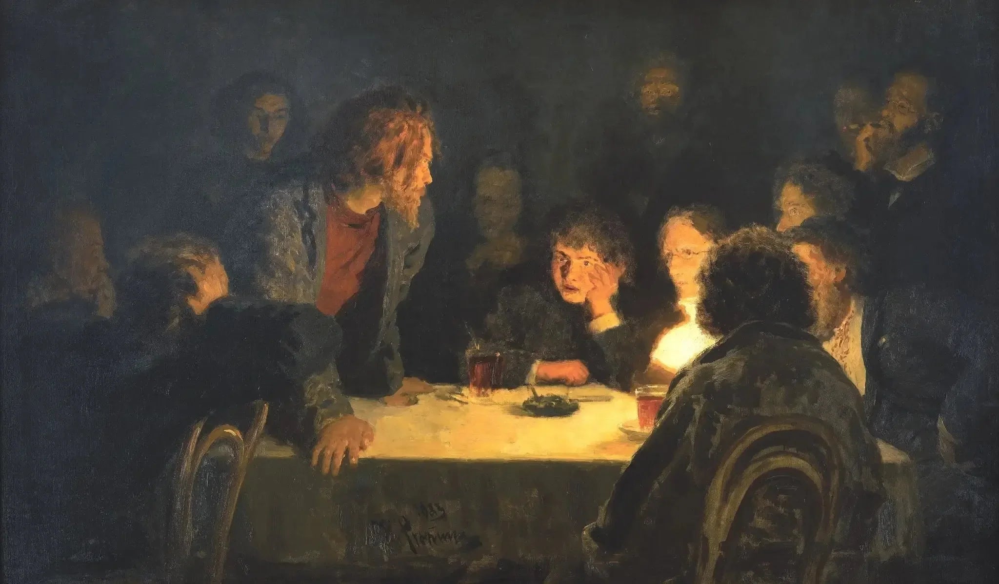 Congrégation révolutionnaire - Ilya Repin image 1 reproduction de peinture à l’huile