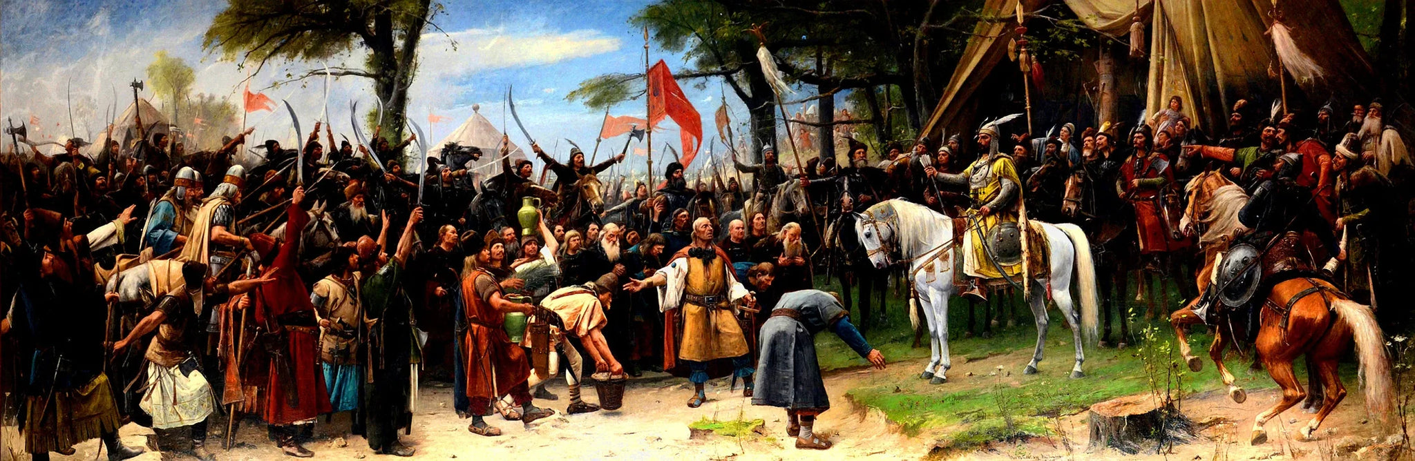 Conquête (Installation des Magyars en Hongrie) - Mihály Munkácsy image 1 reproduction artisanale de tableau