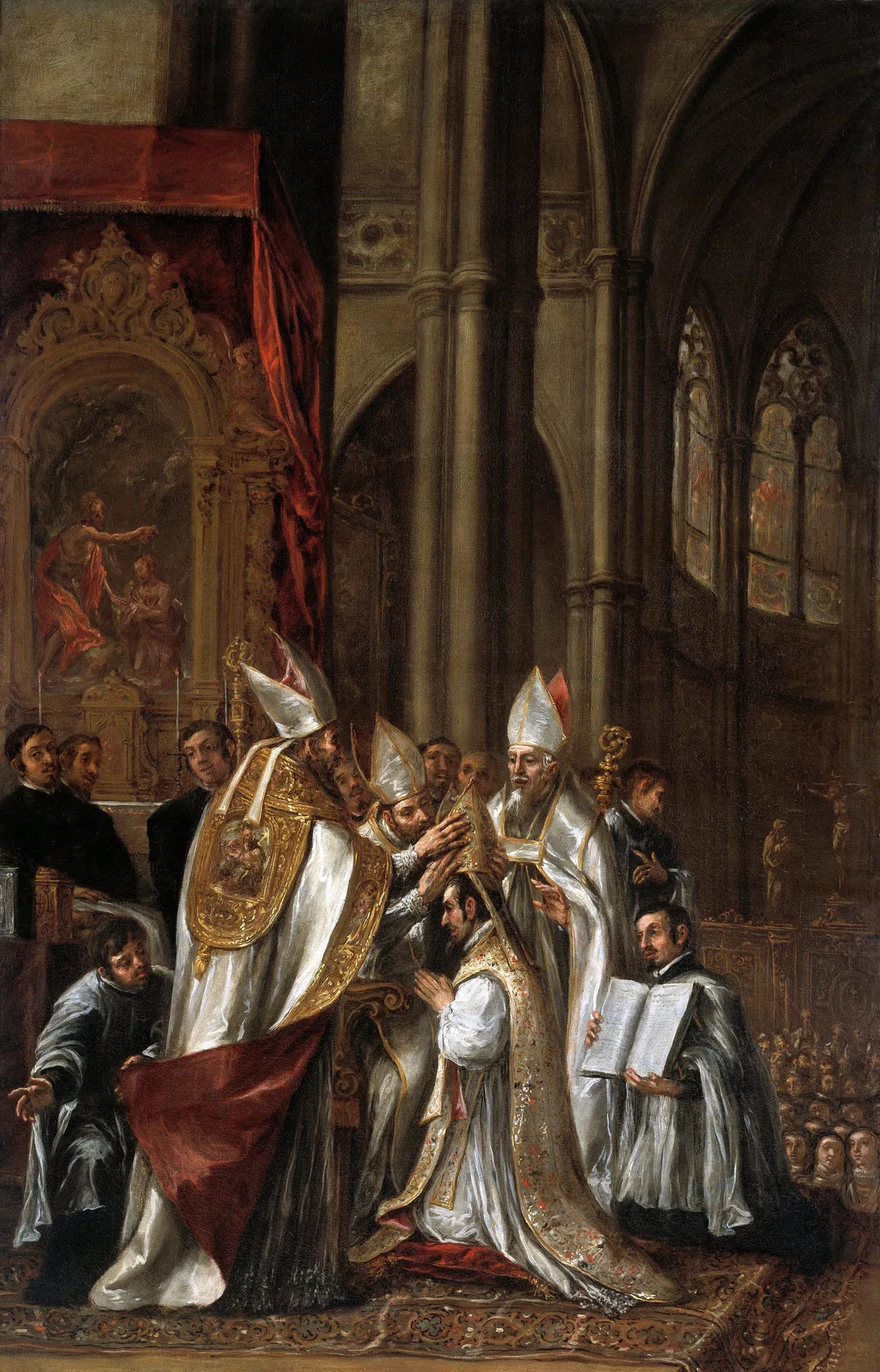 Consécration de saint Ambroise comme évêque - Juan de Valdés Leal image 1 reproduction artisanale de tableau
