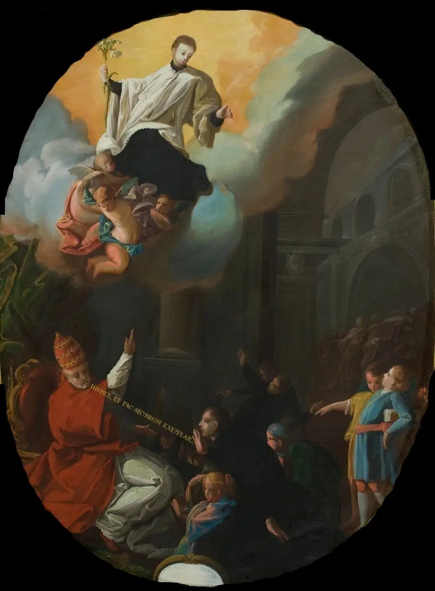Consécration de saint Louis de Gonzague comme patron de la jeunesse - Francisco de Goya image 1 copie peinte à la main à l’huile