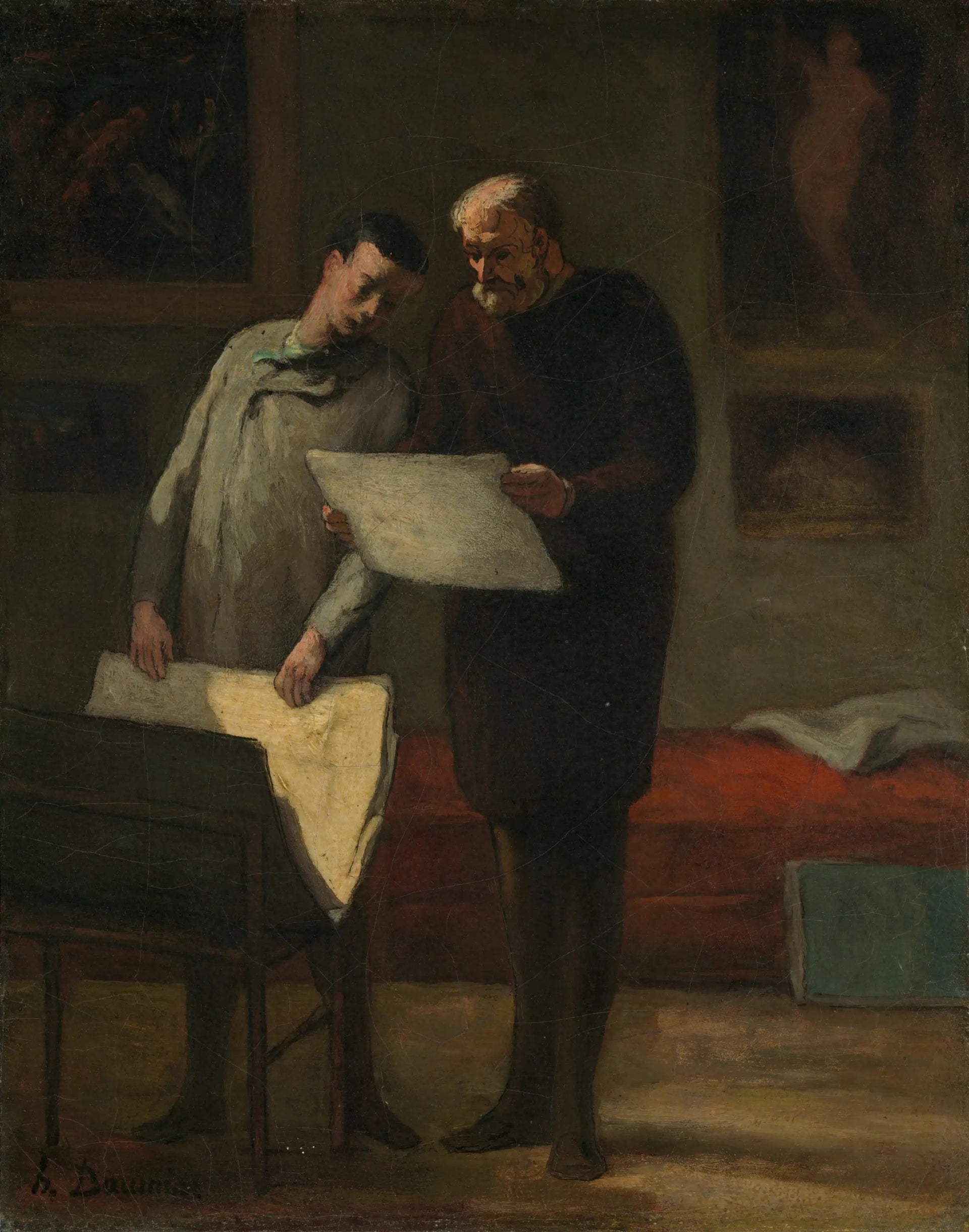 Conseils à un jeune artiste - Honoré Daumier image 1 copie de tableau peinte à la main