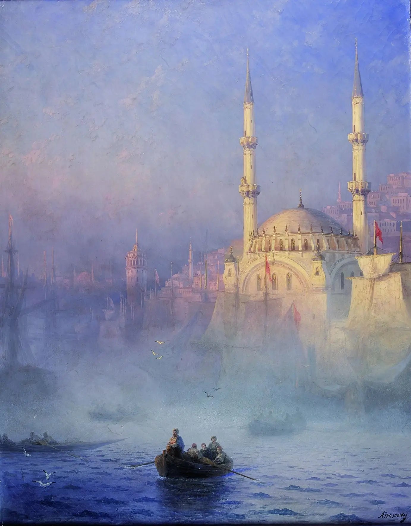Constantinople, la mosquée de Top-Kahné - Ivan Aïvazovski image 1 reproduction de peinture à l’huile