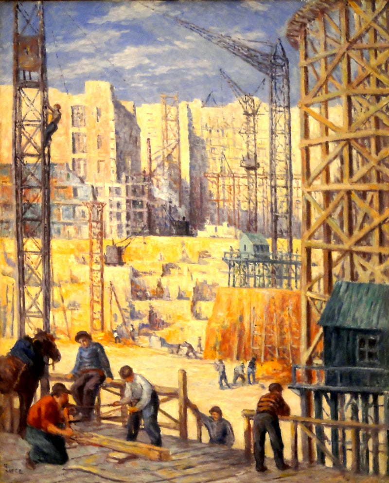 Construction quai de Passy - Maximilien Luce