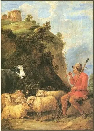 Contenu Le Berger - David Teniers le Jeune image 1 reproduction d’œuvre d’art à l’huile