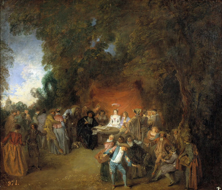 Contrat de mariage et danse traditionnelle - Antoine Watteau