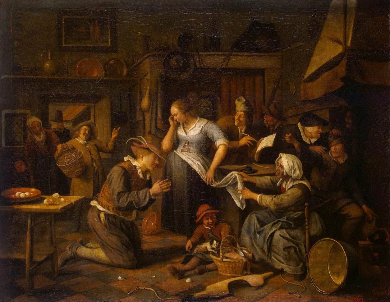 Contrat de mariage - Jan Steen image 1 copie de tableau peinte à la main
