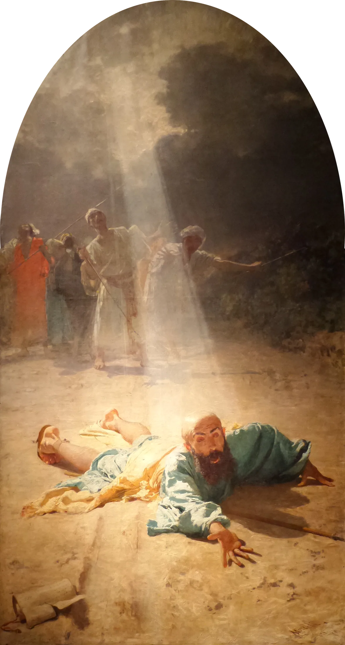 Conversion de saint Paul - Domenico Morelli image 1 reproduction artisanale de tableau