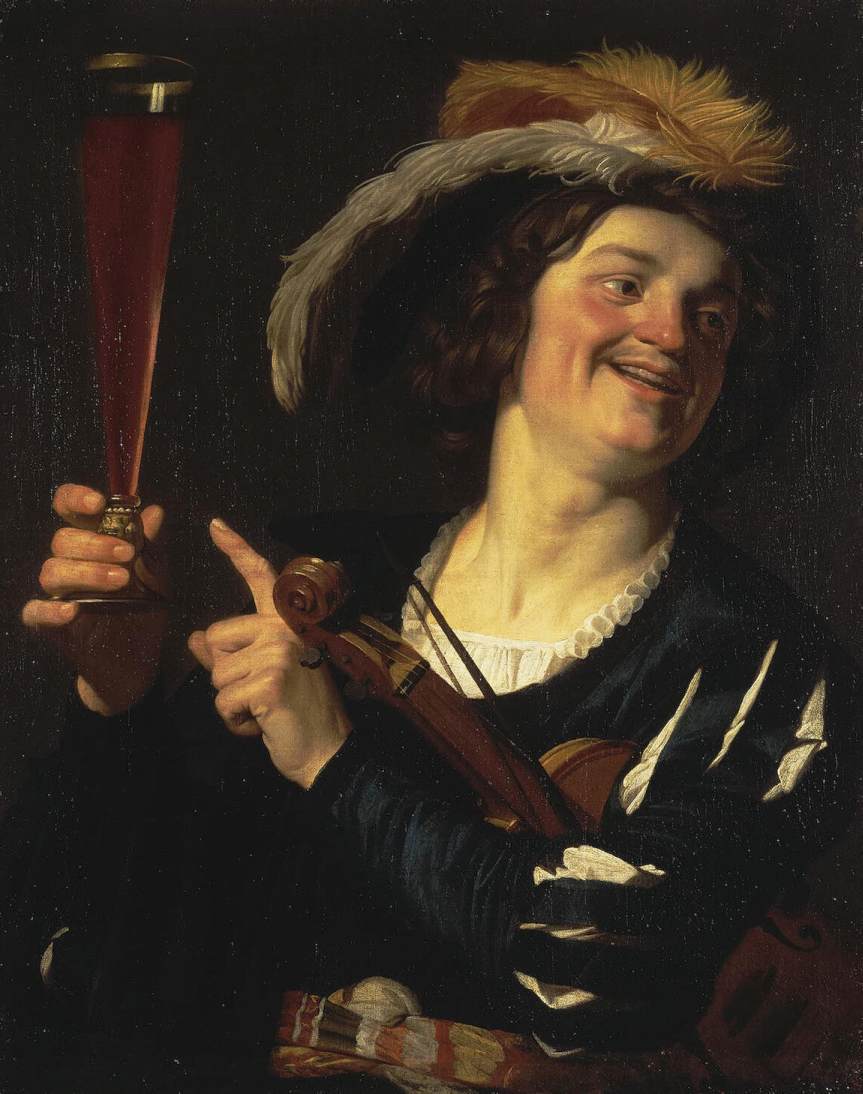 Convivial Fellow - Gerrit van Honthorst image 1 reproduction réalisée par Alpha Reproduction