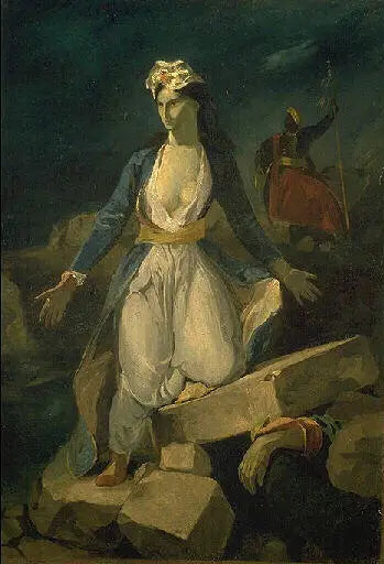 Copie d'après 'La Grèce sur les ruines de Missolonghi' de Delacroix - Odilon Redon