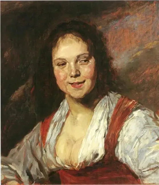 Copie de la Bohémienne d'après Frans Hals (Jeune femme) - Max Liebermann image 1 reproduction artisanale de tableau