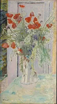 Coquelicots dans un vase - Pierre Bonnard image 1 reproduction artisanale de tableau
