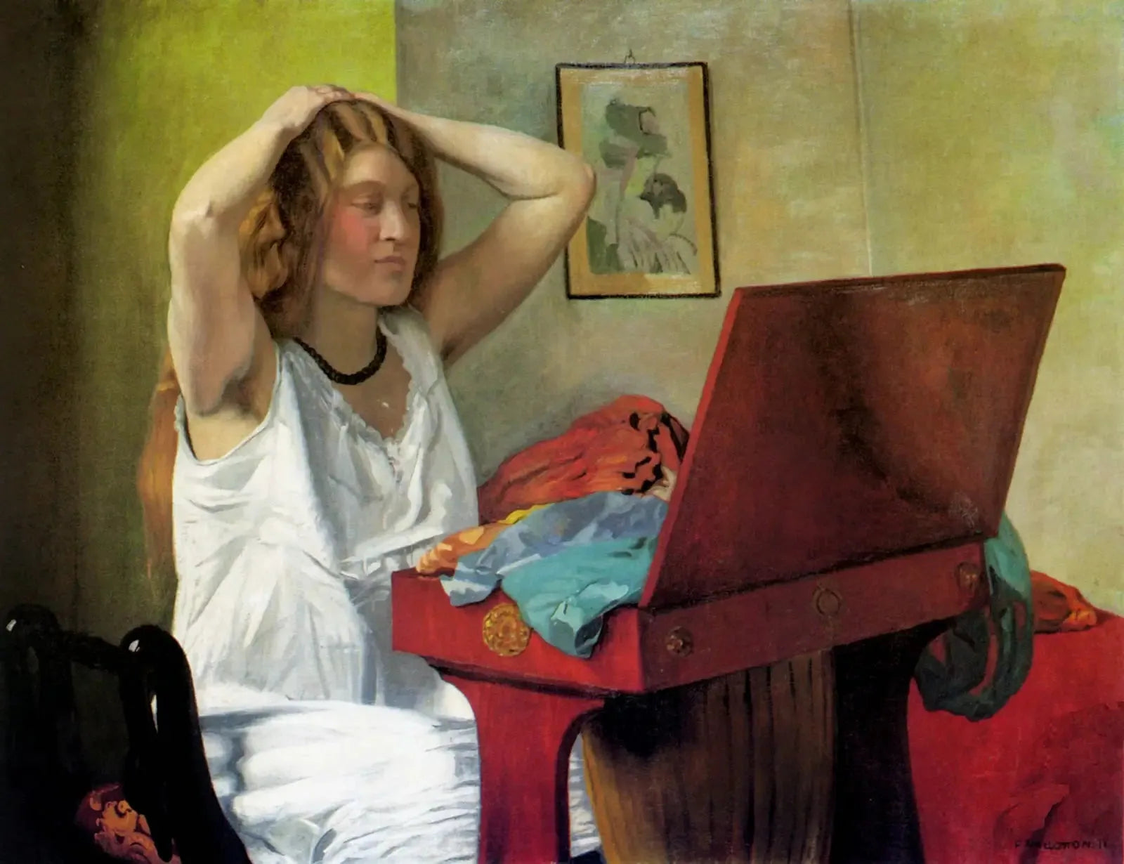 Coquèterie - Félix Vallotton image 1 reproduction artisanale de tableau