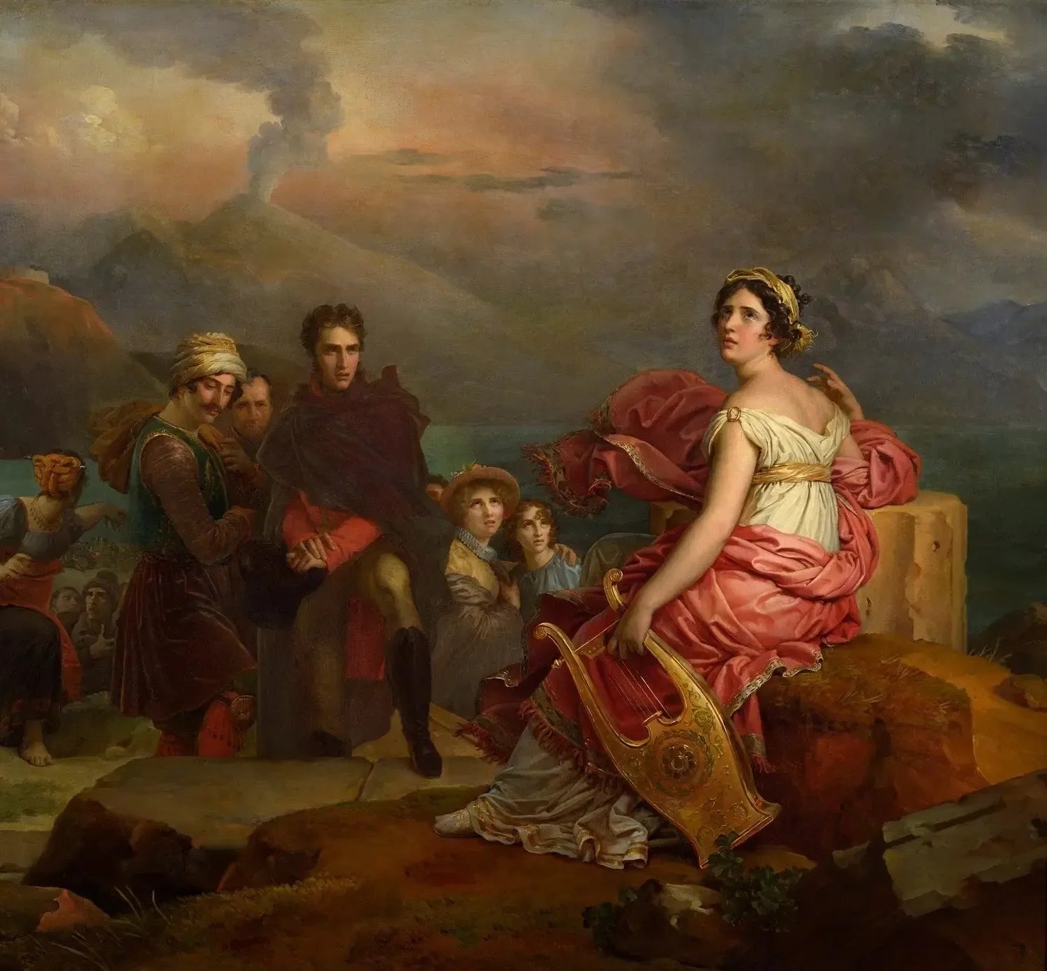 Corinne au Cap Misène - François Gérard image 2 tableau peint à l’huile sur toile