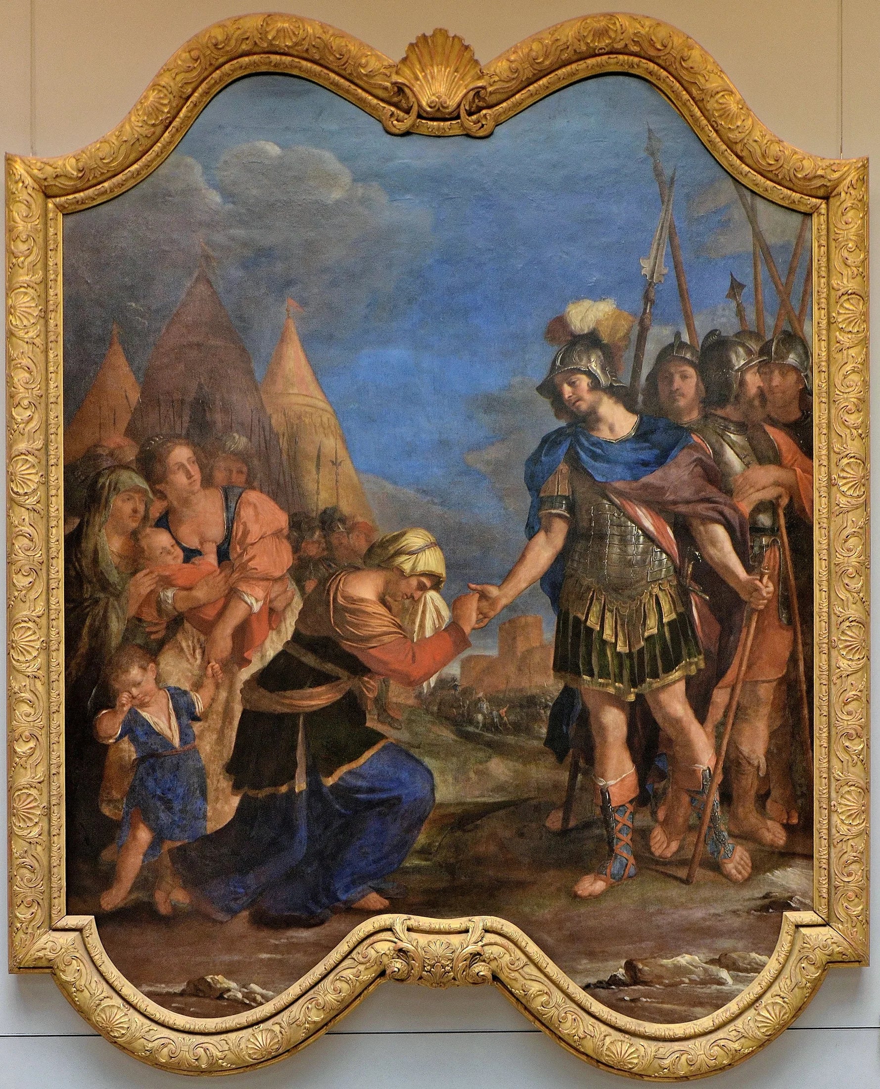 Coriolan fourni par sa mère - Guercino image 1 tableau peint à l’huile sur toile