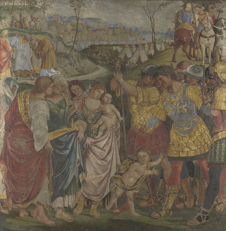 Coriolan, persuadé par sa famille d'épargner Rome - Luca Signorelli