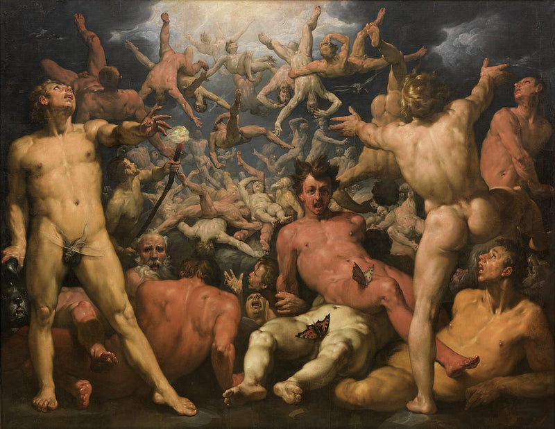 La Chute des Titans, figures mythologiques - Cornelis Cornelisz van Haarlem