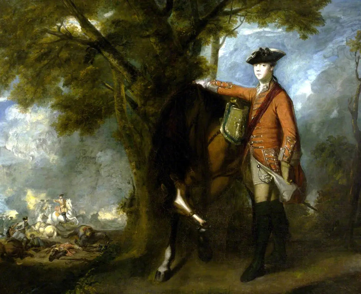 Cornet Nehemiah Winter, 11e Dragons - Joshua Reynolds image 1 reproduction artisanale de tableau