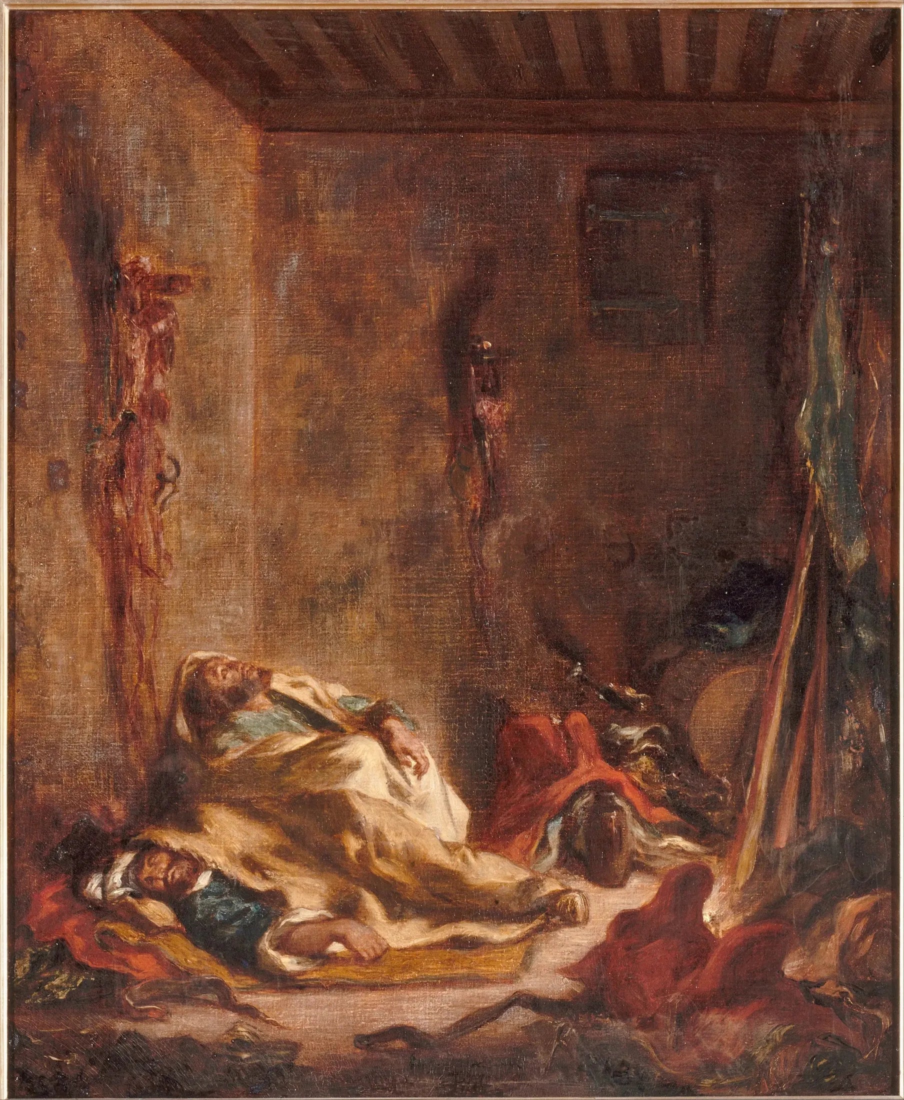 Corps de garde marocain - Eugène Delacroix image 1 copie de tableau peinte à la main
