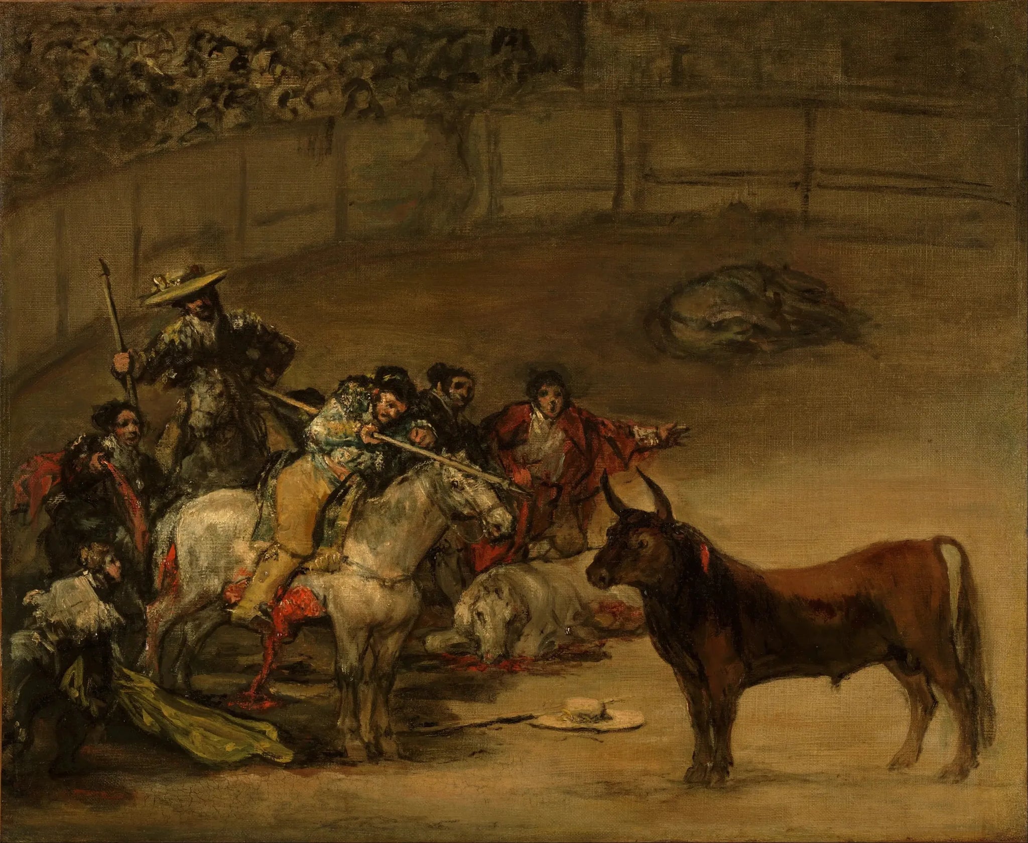 Corrida, Suerte de Varas - Francisco de Goya image 1 copie peinte à la main à l’huile