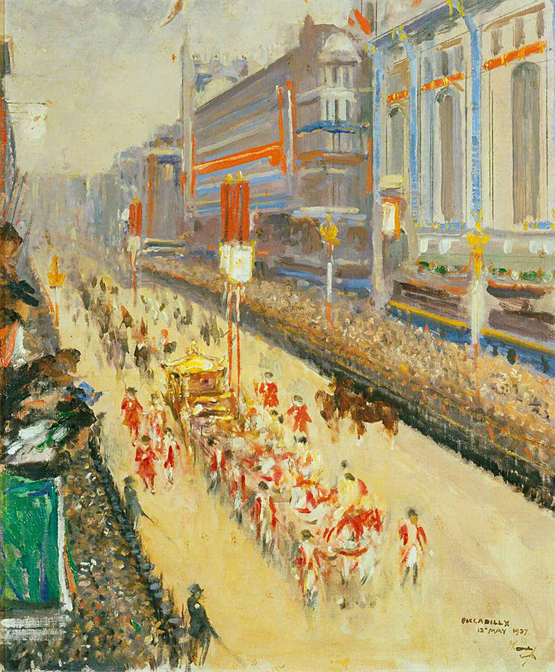 Cortège du couronnement, Piccadilly, 12 mai 1937 - John Lavery