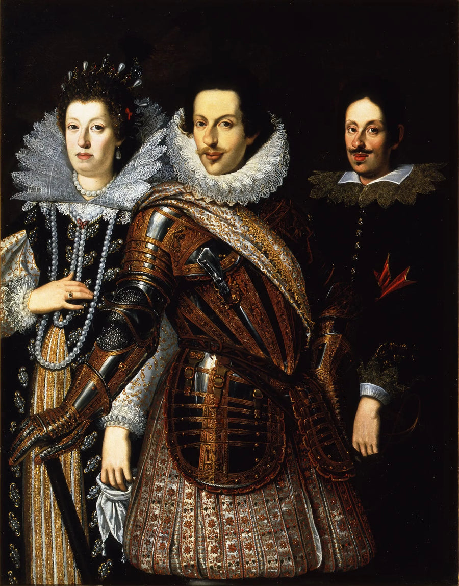 Cosme II de Médicis avec son épouse Marie-Madeleine d'Autriche et leur fils Ferdinand II - Justus Sustermans