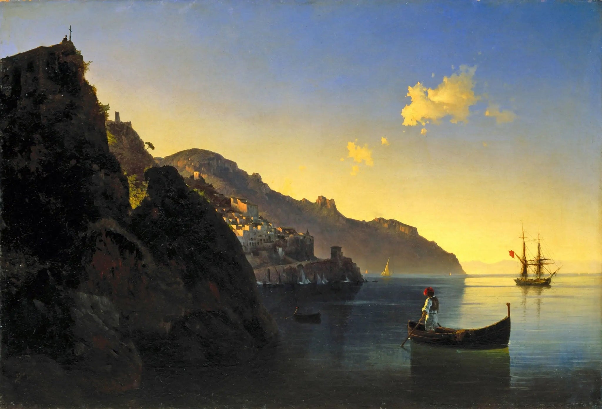 Côte amalfitaine - Ivan Aïvazovski image 1 copie de tableau peinte à la main