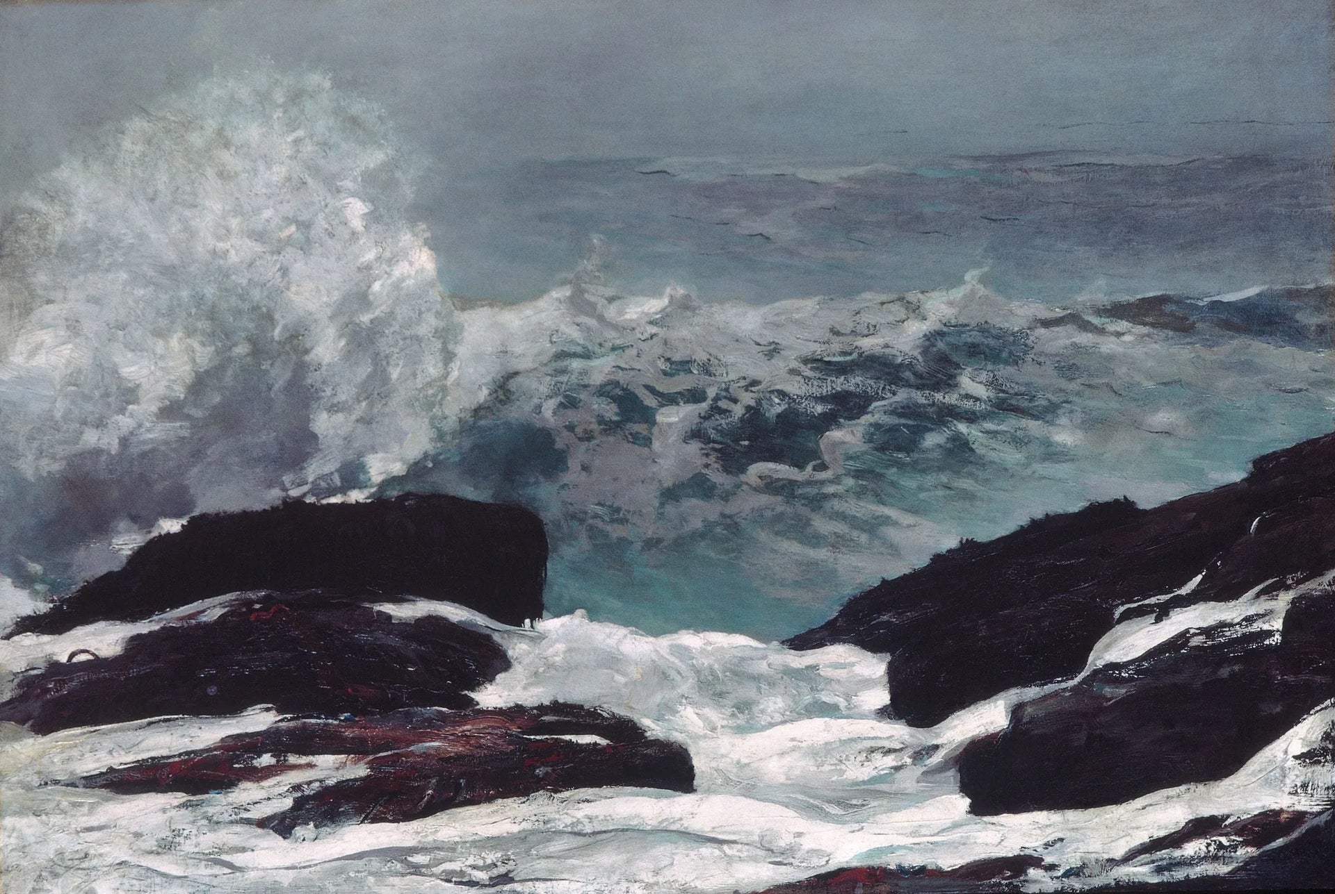 Côte du Maine - Winslow Homer image 1 reproduction artisanale de tableau