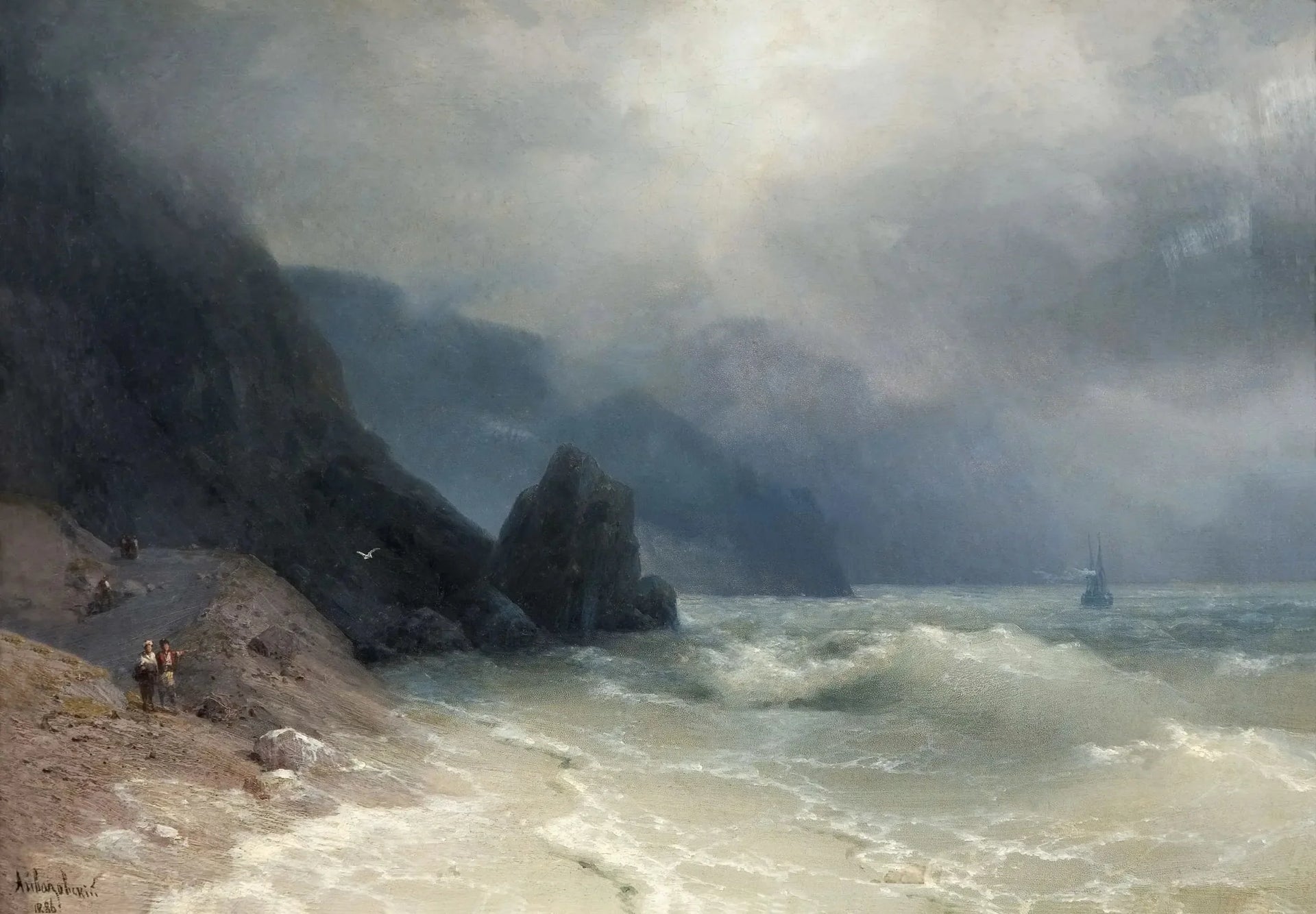 Côte - Ivan Aïvazovski image 1 reproduction artisanale de tableau