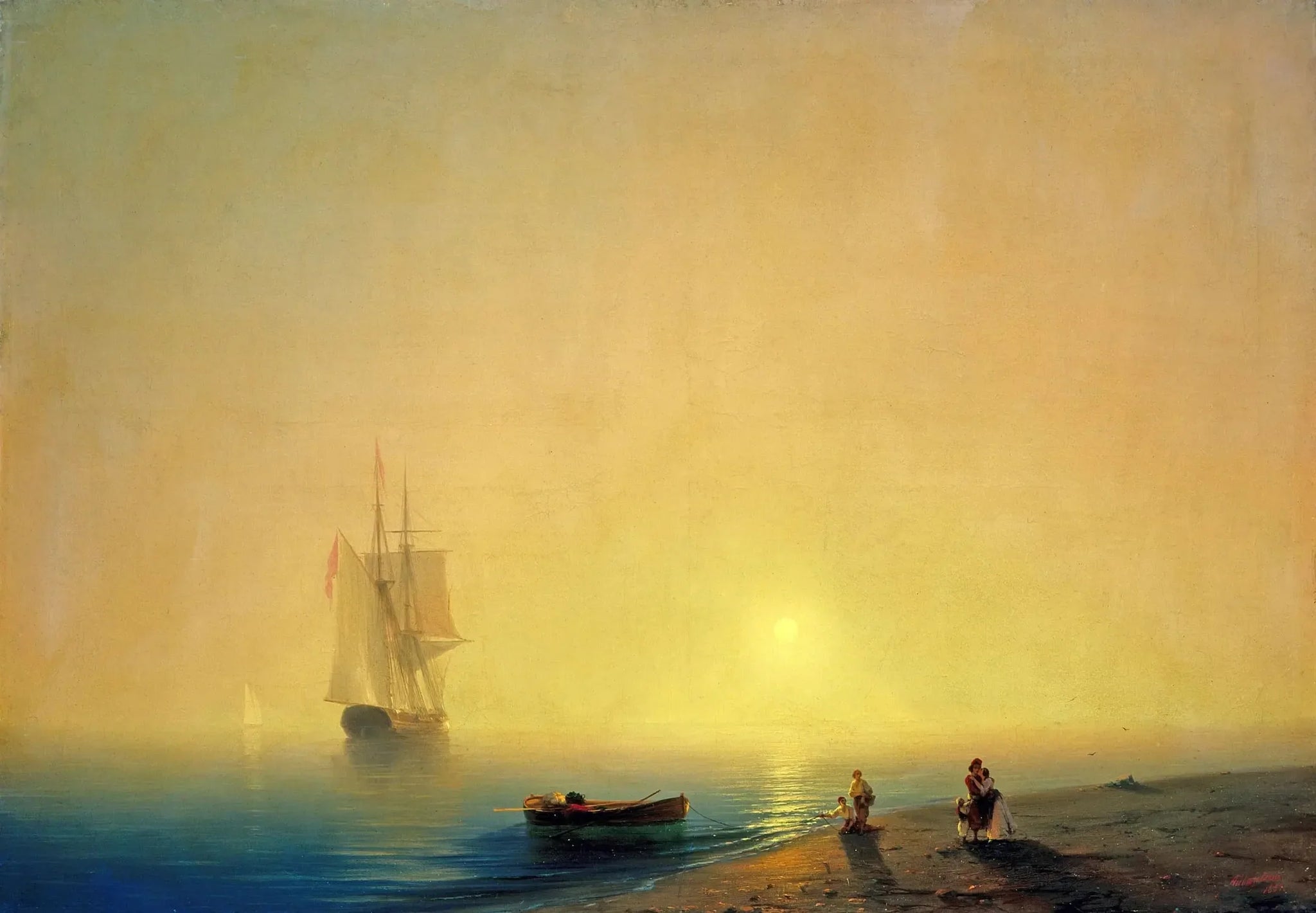 Côte - Ivan Aïvazovski image 1 copie de tableau peinte à la main