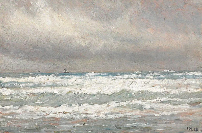 Côte par une journée venteuse. - Michael Peter Ancher