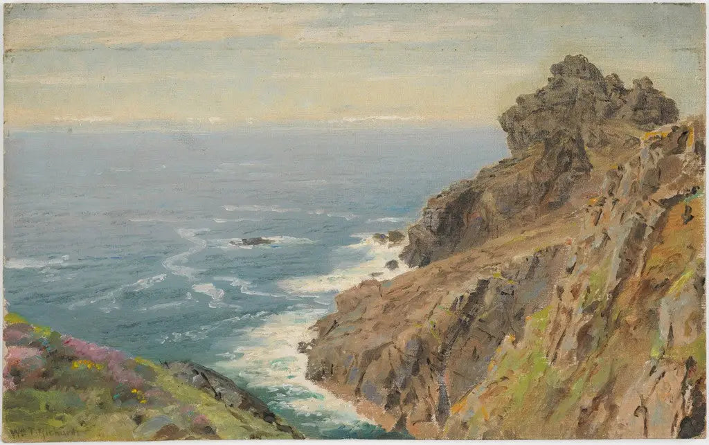 Côte près de Boscastle, Cornouailles - William Trost Richards image 1 tableau peint à l’huile sur toile