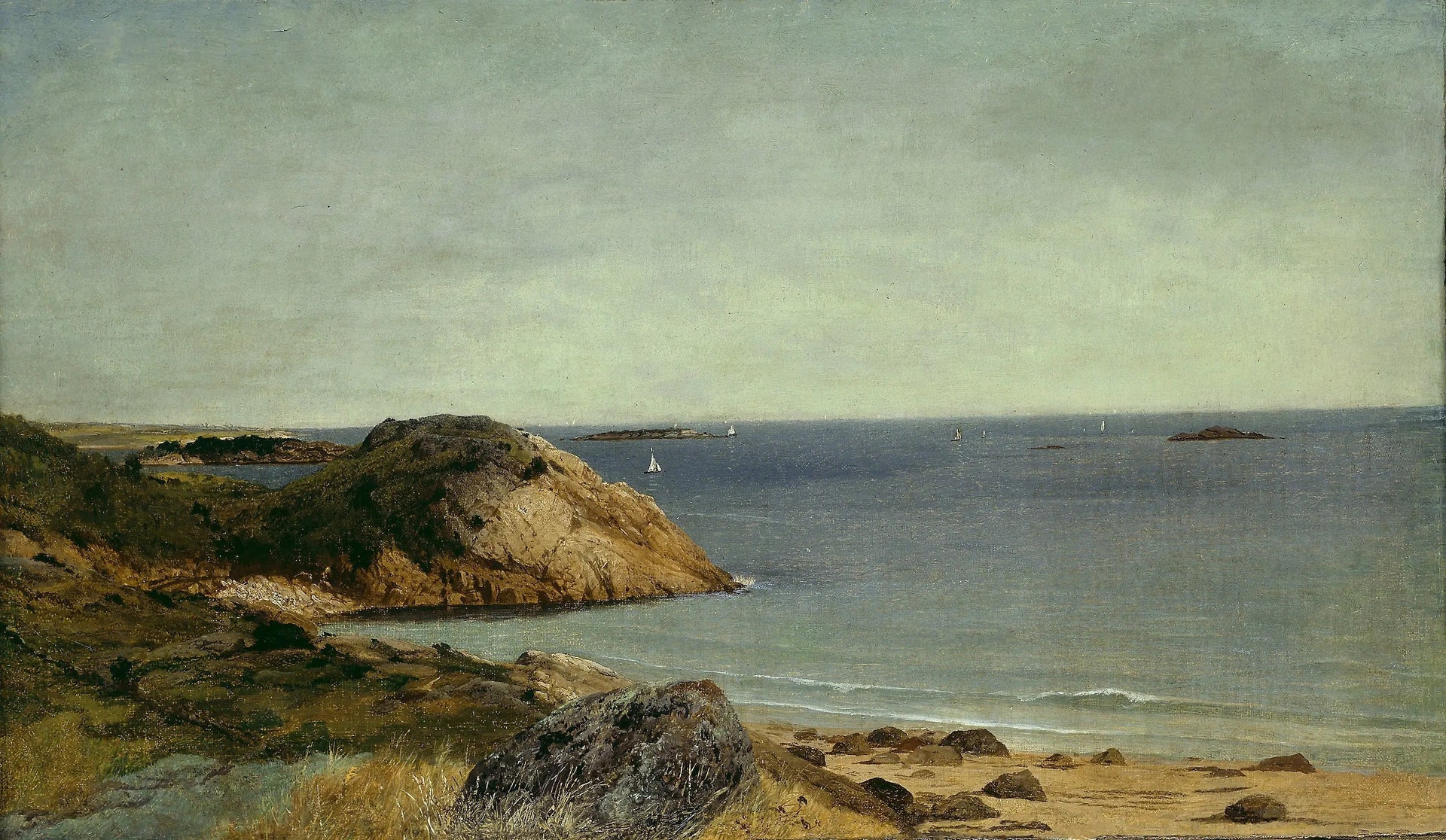 Côte Rocheuse - John Frederick Kensett image 1 copie de tableau peinte à la main