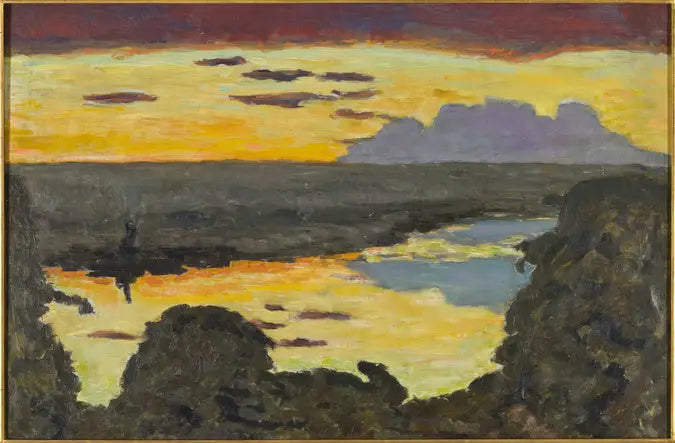 Couchant, bord de rivière - Pierre Bonnard image 1 reproduction de peinture à l’huile