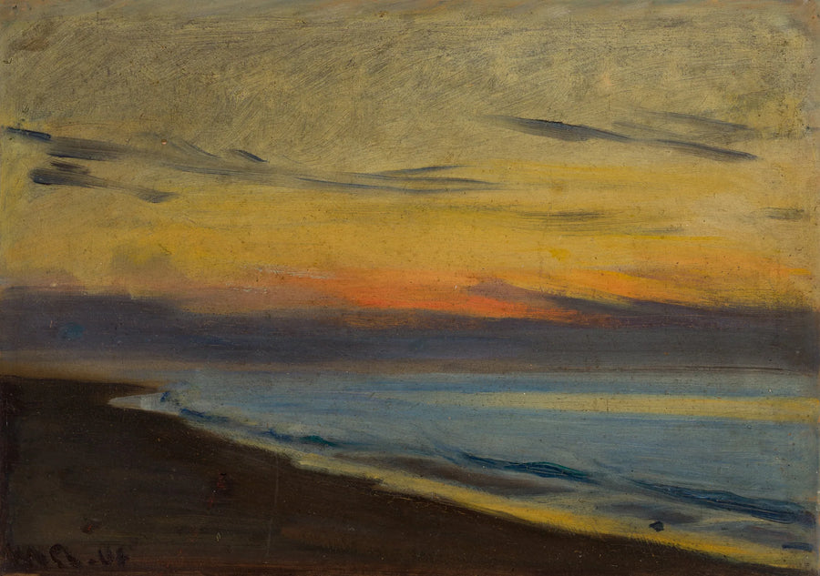 Coucher de soleil à Skagen - Michael Peter Ancher