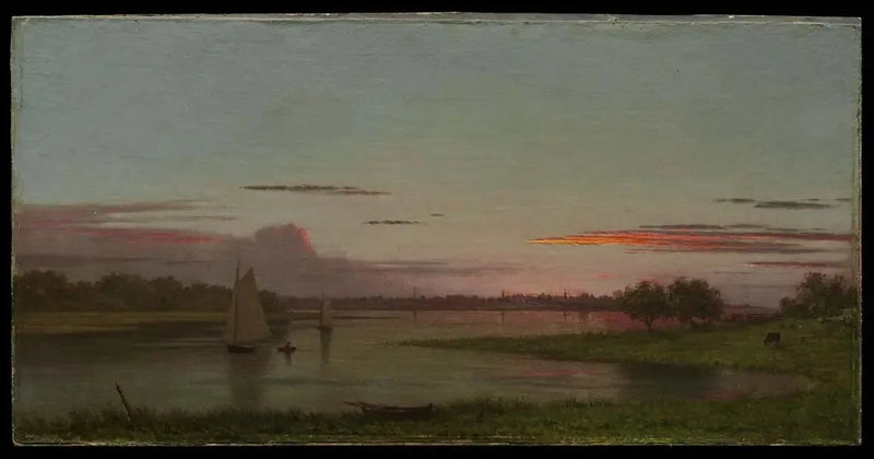 Coucher de soleil, Black Rock, Connecticut - Martin Johnson Heade
