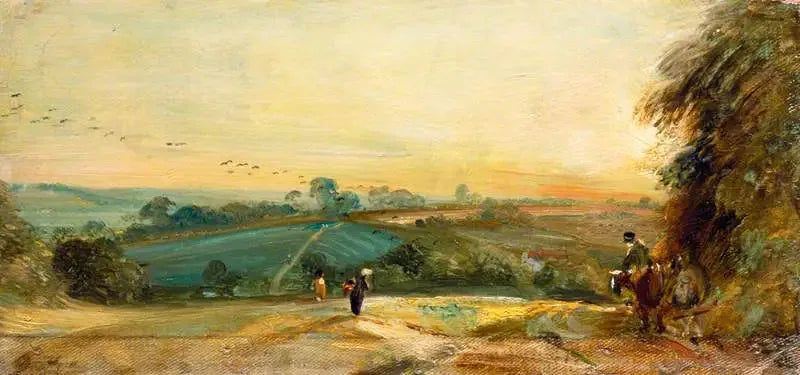 Coucher de soleil d'automne - John Constable image 1 copie de tableau peinte à la main