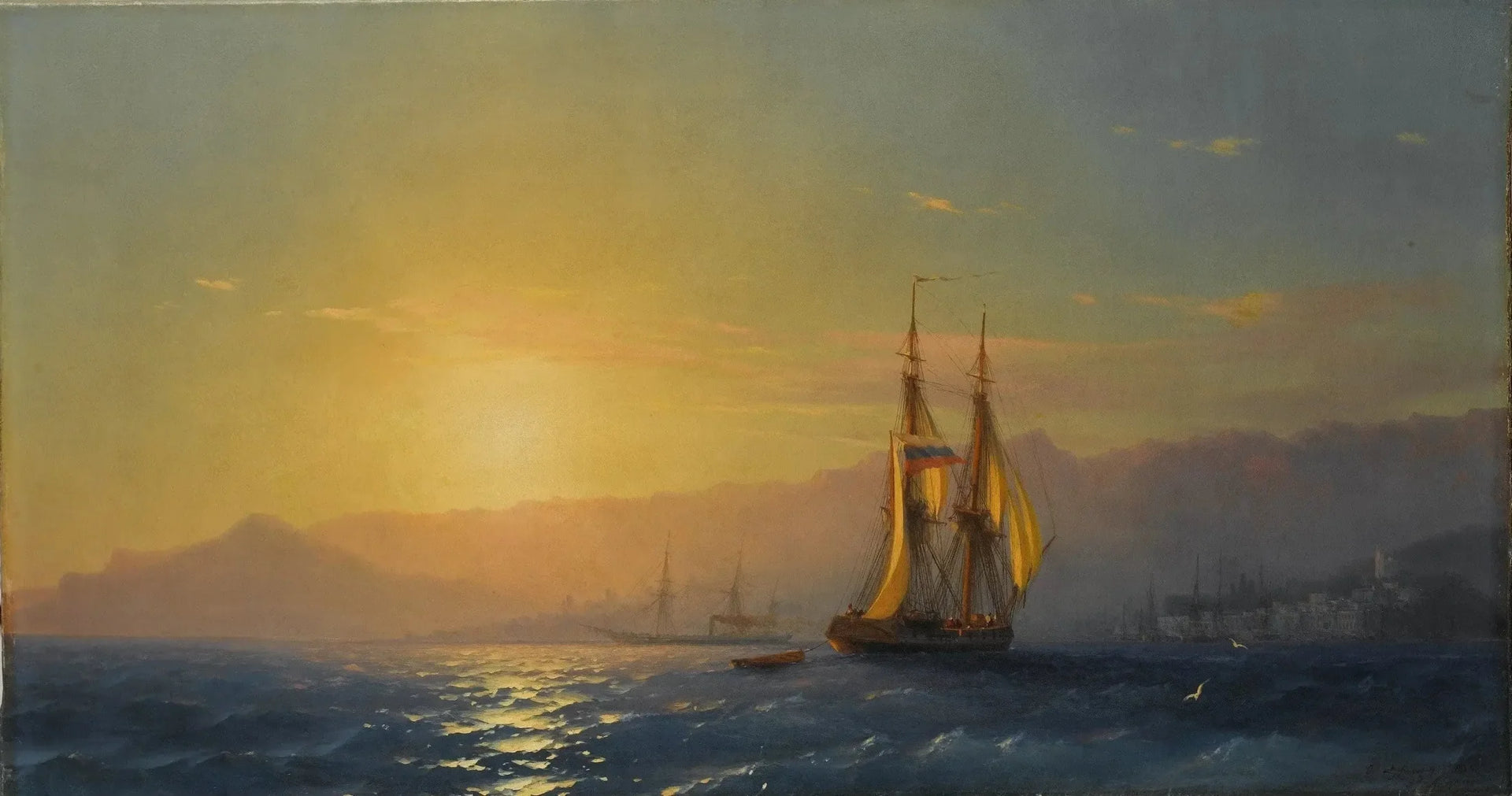 Coucher de soleil en mer - Ivan Aïvazovski image 1 reproduction artisanale de tableau