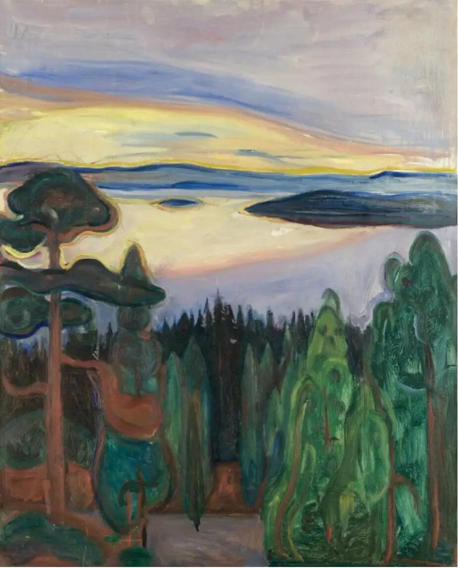 Coucher de soleil, Nordstrand - Edvard Munch image 1 tableau peint à l’huile sur toile