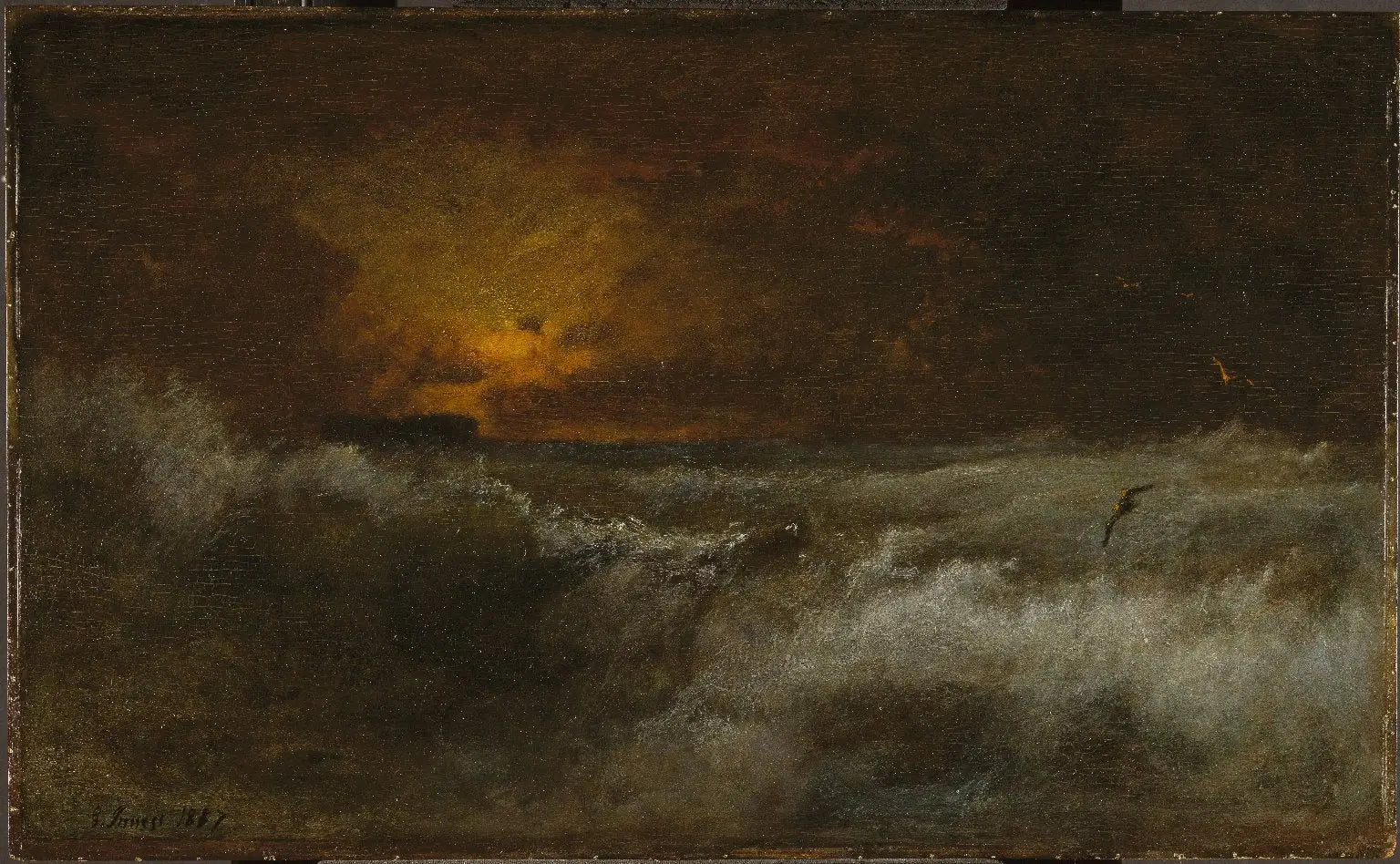 Coucher de soleil sur la mer - George Inness image 1 reproduction de peinture à l’huile