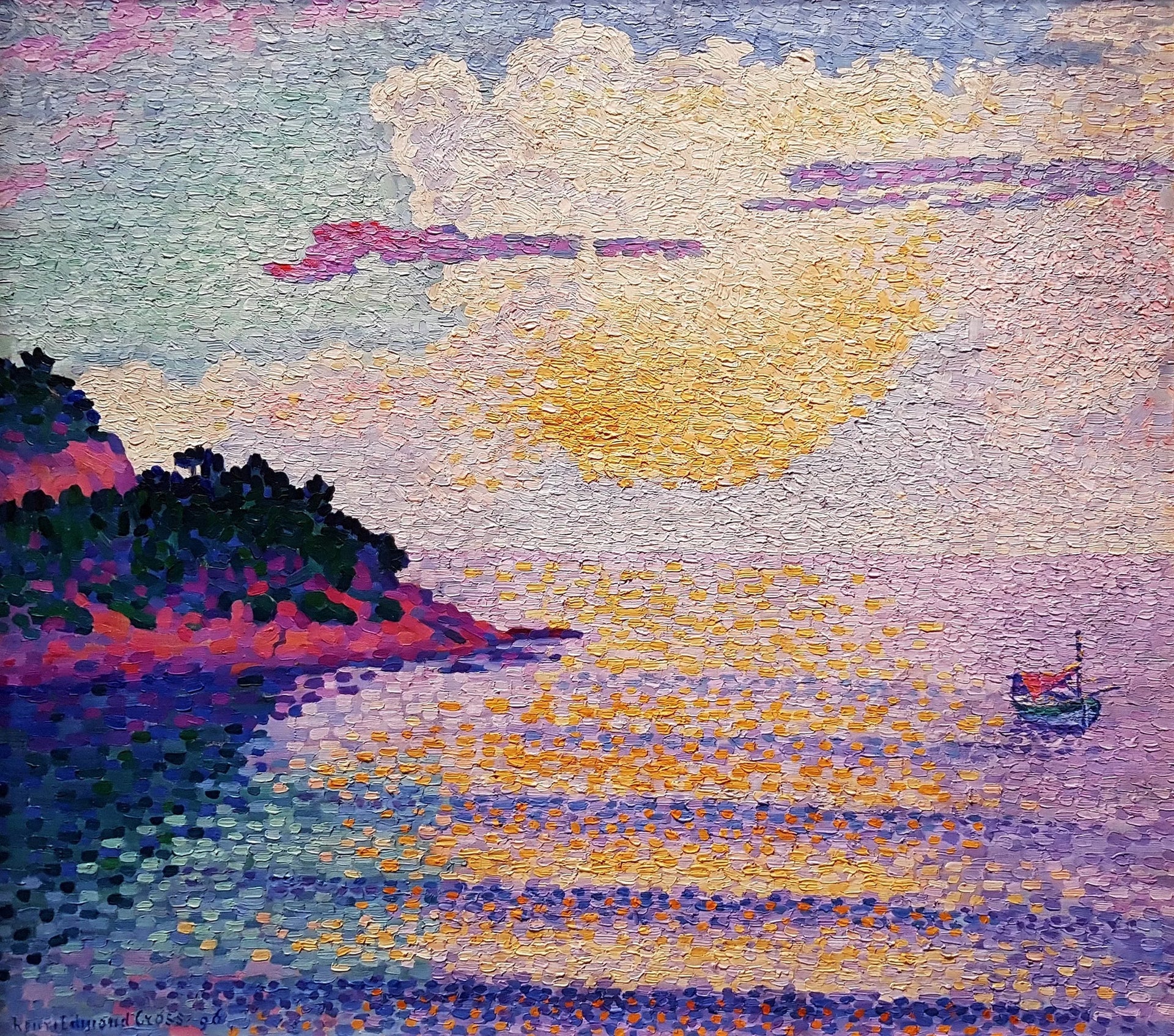 Coucher de soleil sur la mer - Henri-Edmond Cross image 1 reproduction d’œuvre d’art à l’huile