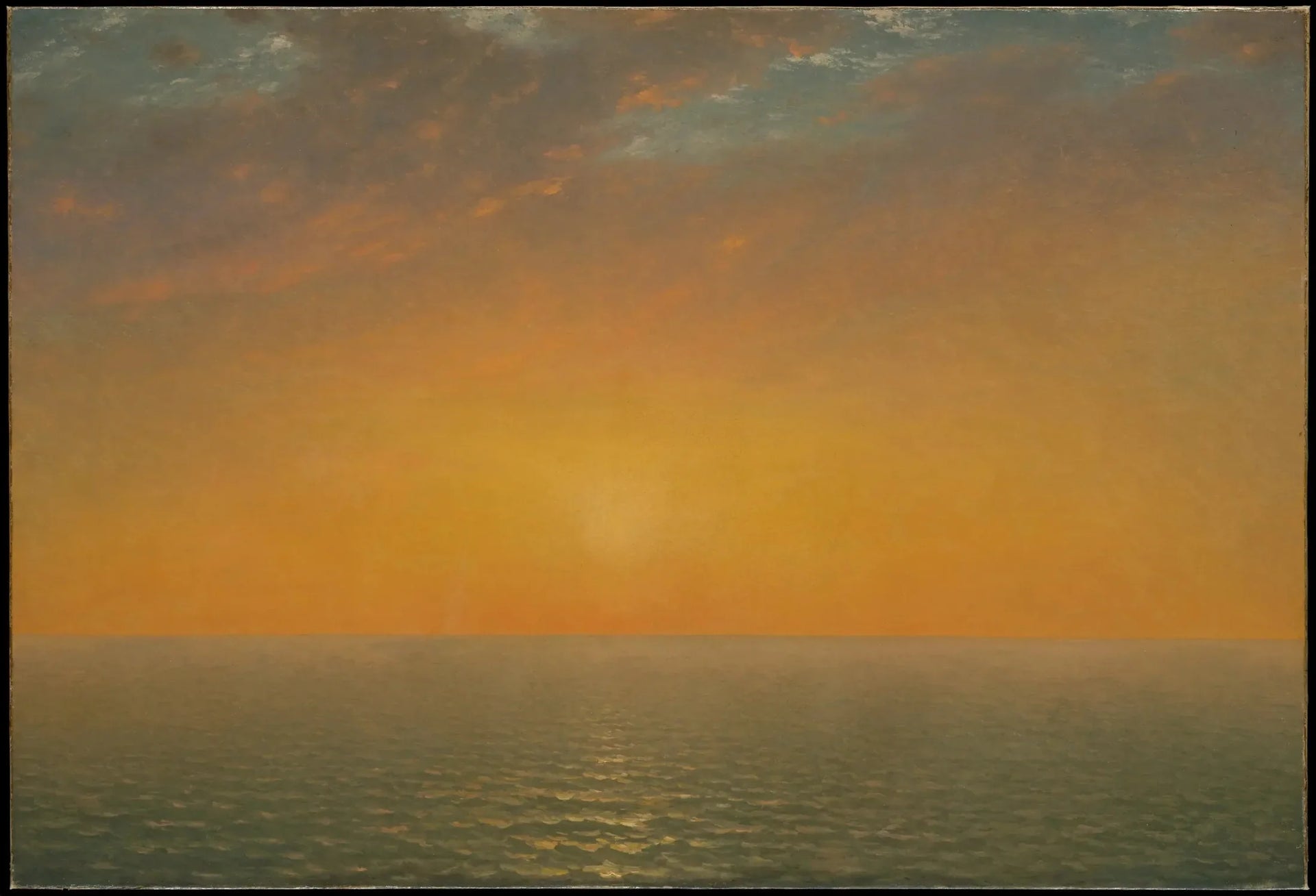 Coucher de soleil sur la mer - John Frederick Kensett image 1 reproduction de peinture à l’huile