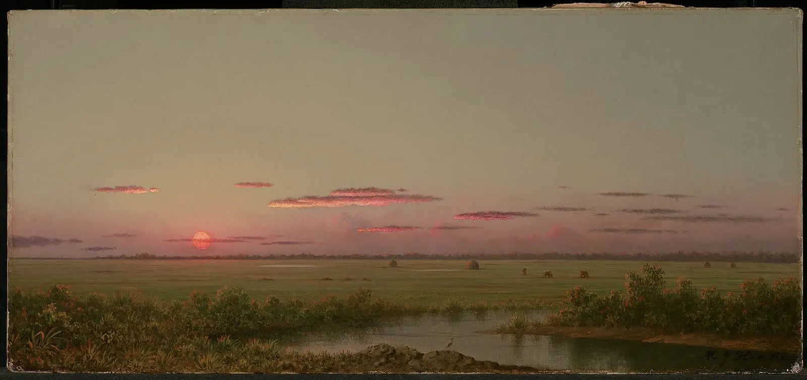 Coucher de soleil sur Long Beach - Martin Johnson Heade image 1 copie de tableau peinte à la main