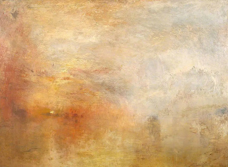 Coucher de soleil sur un lac - J. M. W. Turner