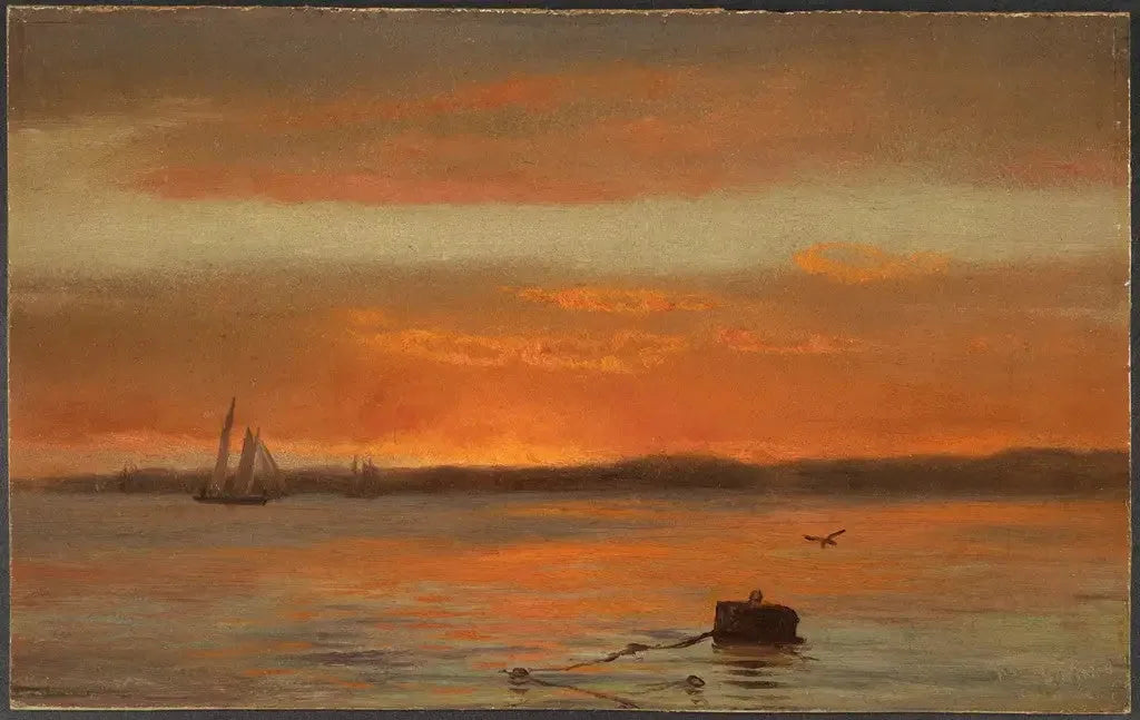 Coucher de soleil - William Bradford image 1 copie peinte à la main à l’huile