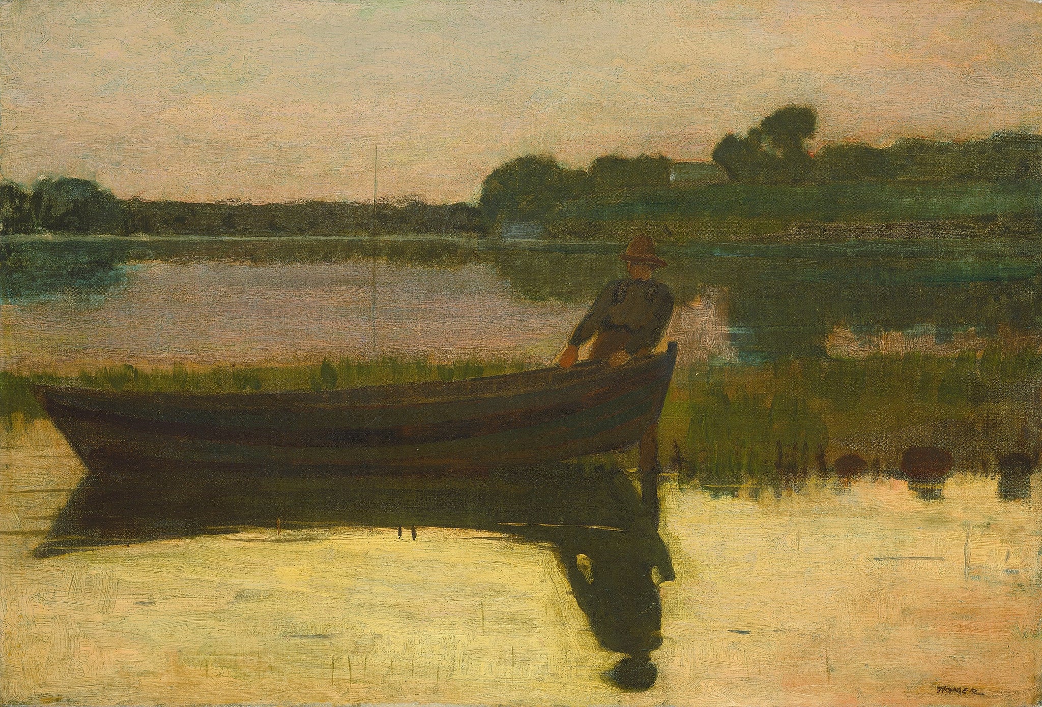 Coucher de soleil - Winslow Homer image 1 reproduction artisanale de tableau