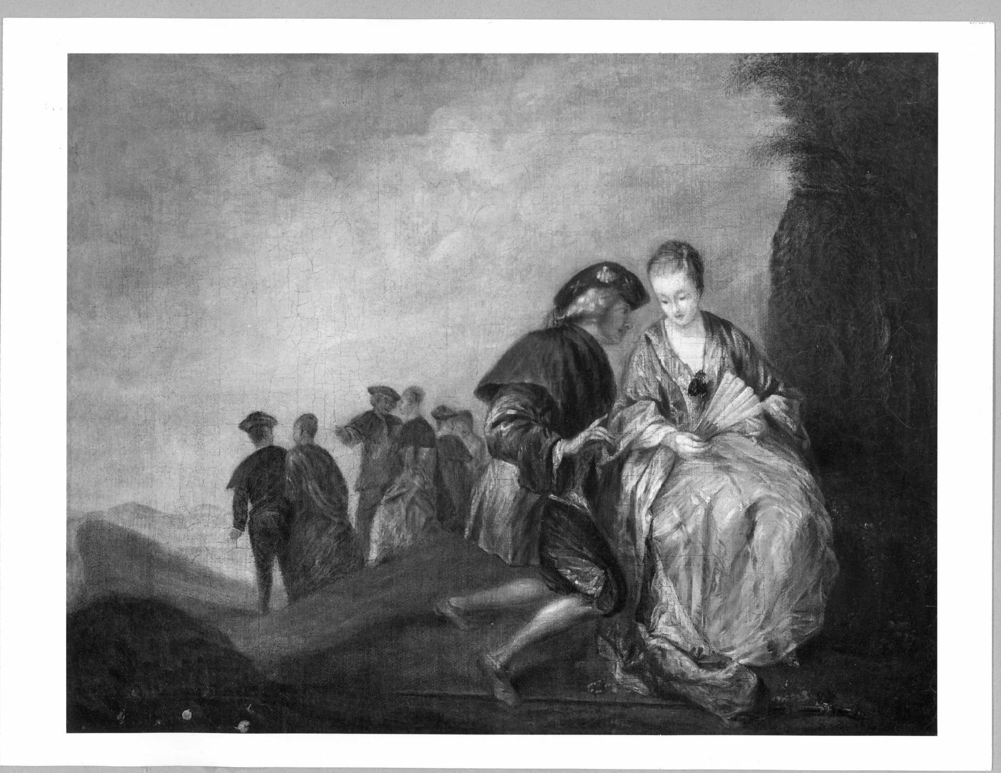 Couple d'amoureux - Antoine Watteau image 1 reproduction de peinture à l’huile