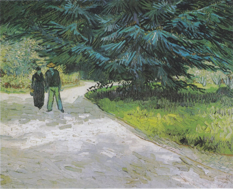 Couple dans le parc d'Arles - Le jardin du poète III - Vincent van Gogh