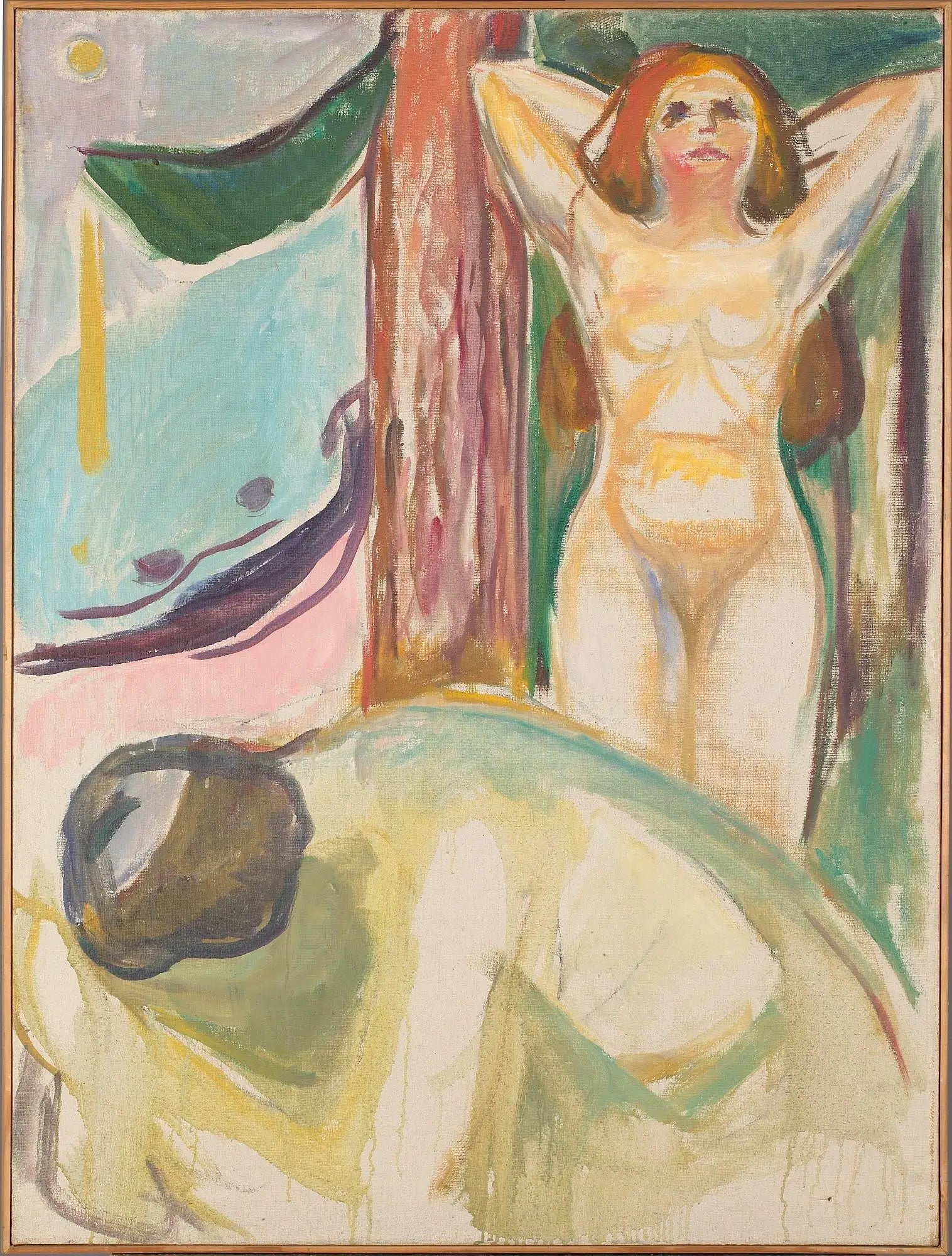 Couple nu sur la plage - Edvard Munch image 1 copie peinte à la main à l’huile